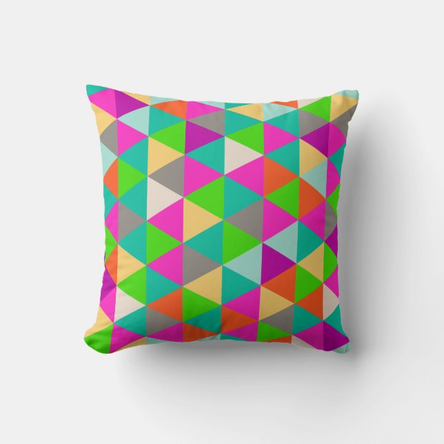 Coussin Couleurs géométriques/néons PixDezines (Recto)