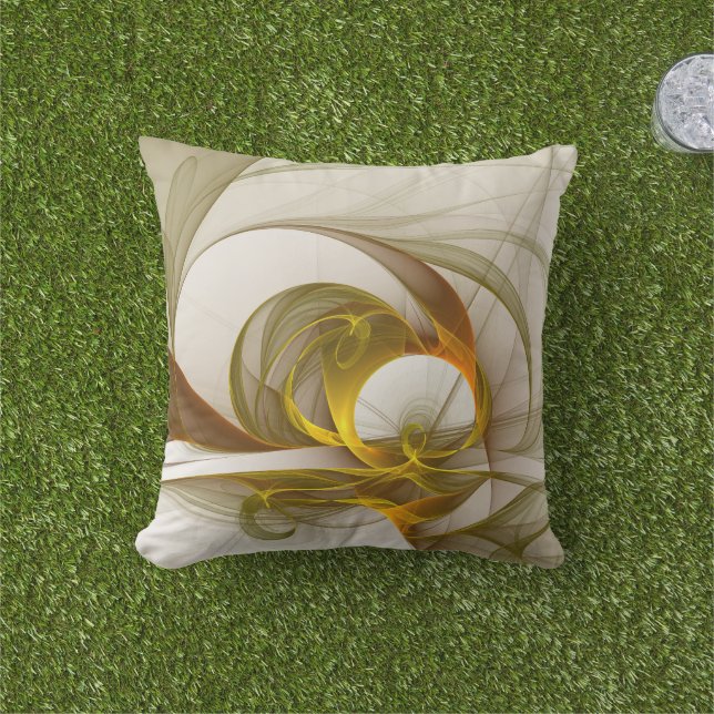 Coussin Couleurs Métalliques Précieuses Abstraites Moderne (Herbe)