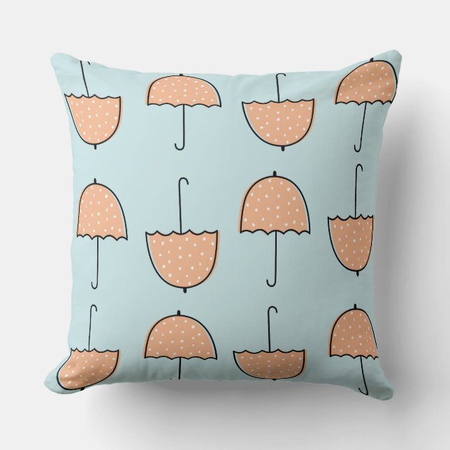 Coussin Couleurs mignonnes bleu et beige l Nursery bébé fi (Recto)