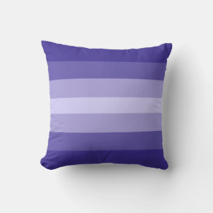 Coussin Couleurs modernes bleu perwinkle rayées