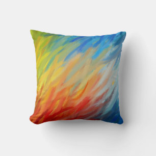 Coussin Couleurs multiples Peinture d'art Abstrait 4
