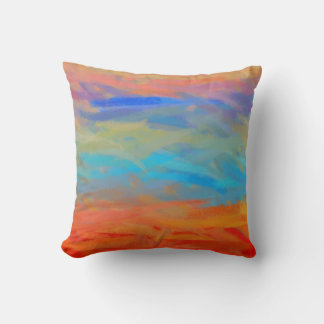 Coussin Couleurs multiples Peinture d'art Abstrait 5