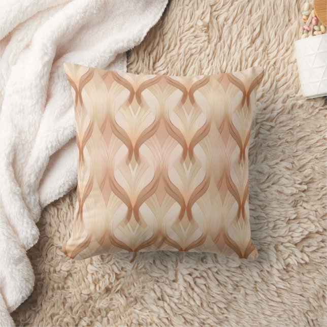 Coussin Couleurs neutres crème beige marron Abstrait Décor (Couverture)
