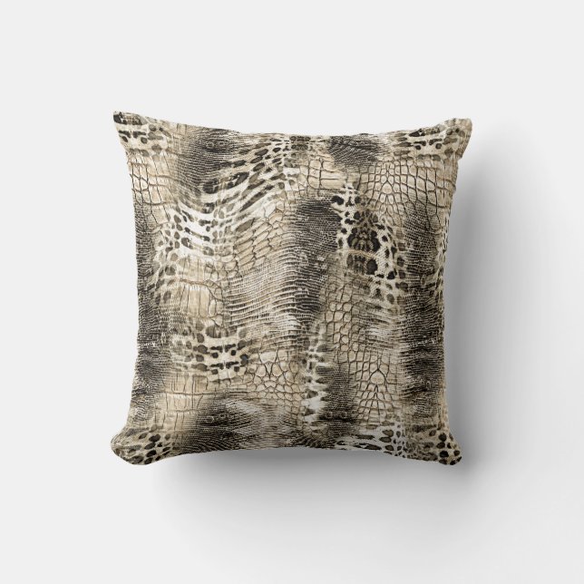 Coussin Couleurs neutres Poster de animal Snakeskin exotiq (Recto)