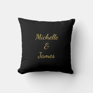 Coussin Couleurs Noir & Or Professionnel Tendance Moderne