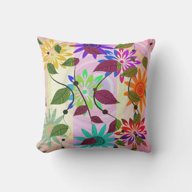 Coussin Couleurs pastel d'été (Recto)