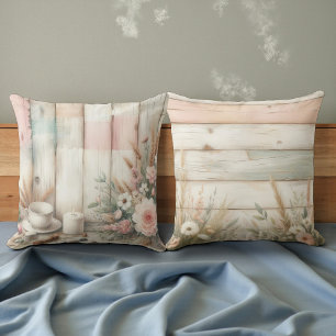Coussin Couleurs Pastel Douces Shabby Chic Double Face