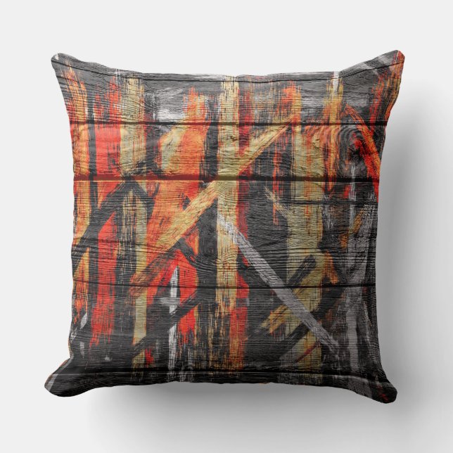 Coussin Couleurs peintes Bois look #2 (Recto)