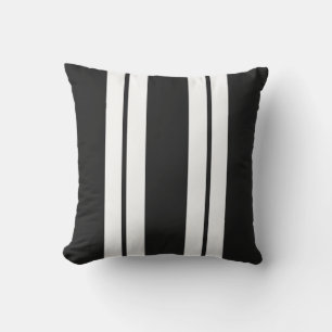Coussin Couleurs personnalisées Bande noire et blanche