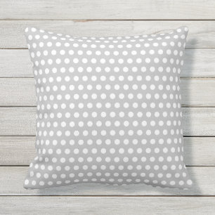 Coussin Couleurs Personnalisées pois Gris Blanc