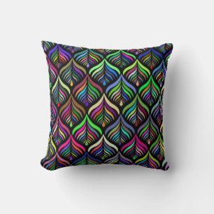 Coussin Couleurs pliées Abstrait Arc-en-ciel