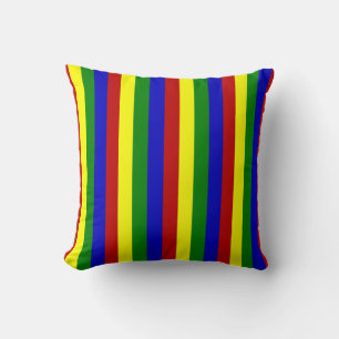 Coussin Couleurs primaires Couleurs fines Bandes-Sq Épervi
