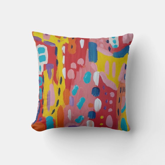 Coussin Couleurs principales en gras Abstraites  (Recto)