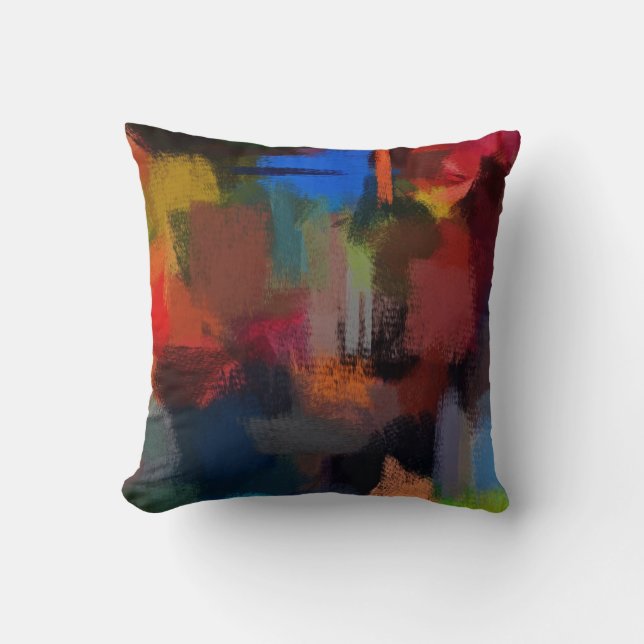 Coussin Couleurs rétro Peinture d'art Abstraite 16 (Recto)