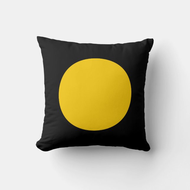 Coussin Couleurs rondes - Ambre et noir (Recto)