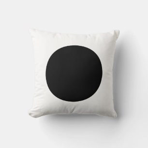 Coussin Couleurs rondes - blanc et noir (côtés alternatifs