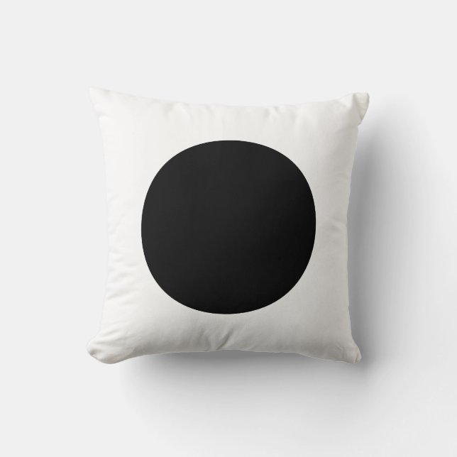 Coussin Couleurs rondes - blanc et noir (côtés alternatifs (Recto)