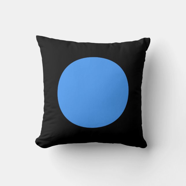 Coussin Couleurs rondes - Bleu bébé et noir (Recto)