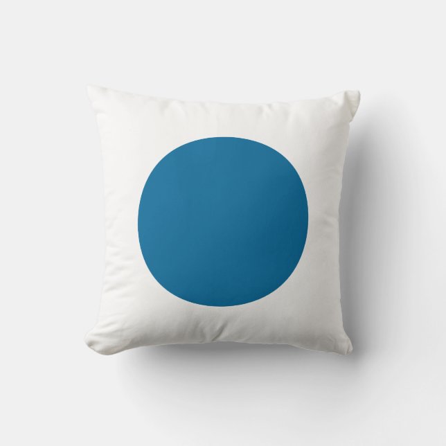 Coussin Couleurs rondes - bleu et blanc du désert (Recto)