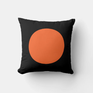 Coussin Couleurs Rondes - Orange d'Automne et Noir
