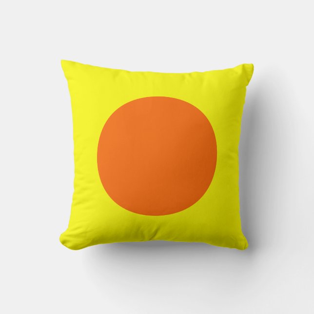 Coussin Couleurs rondes - orange et jaune (Recto)