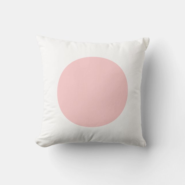 Coussin Couleurs rondes - Rose et blanc doux (Recto)