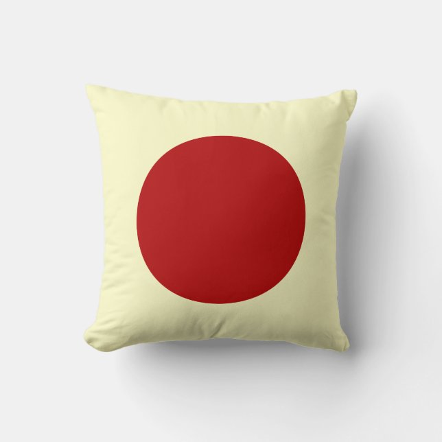 Coussin Couleurs rondes - Rubis et jaune pâle (Recto)