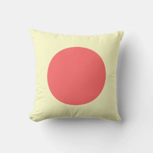 Coussin Couleurs rondes - Tropical rose et jaune pâle