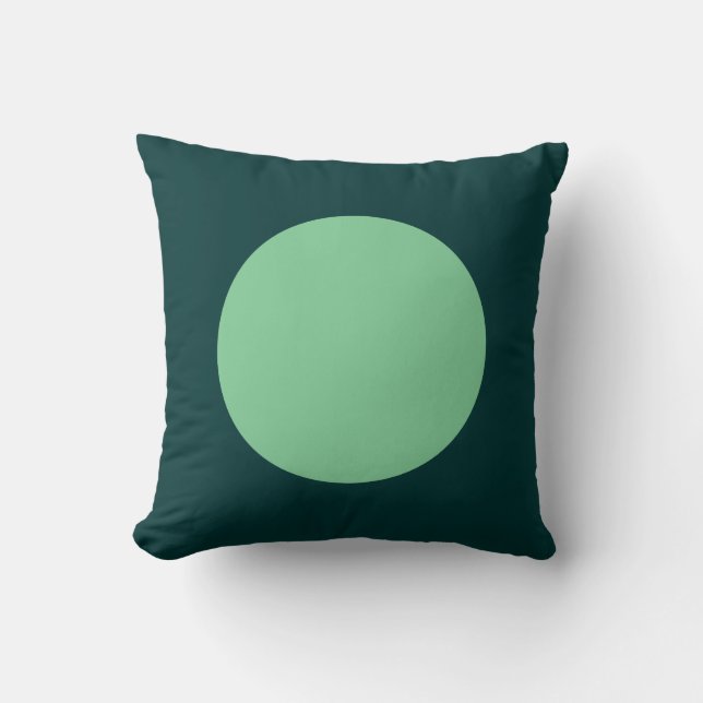 Coussin Couleurs rondes - Vert pâle et Vert foncé (Recto)