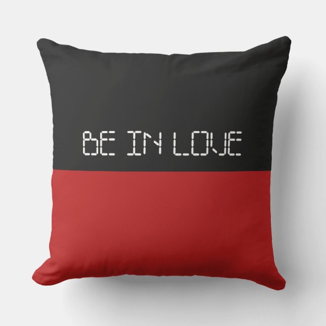 Coussin Couleurs simples RED & votre texte (Recto)