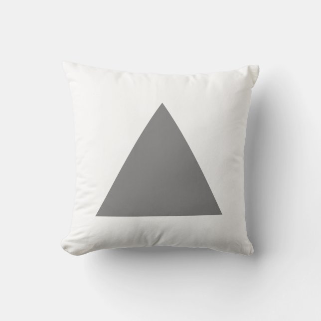 Coussin Couleurs triangles - 50pc gris avec blanc (Recto)