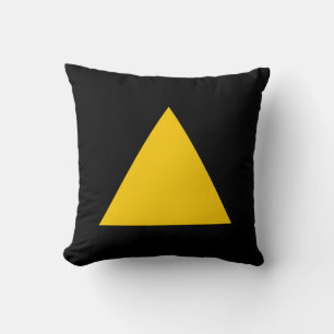 Coussin Couleurs triangles - Ambre et noir
