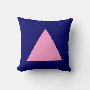 Coussin Couleurs triangles - Marine rose et profonde