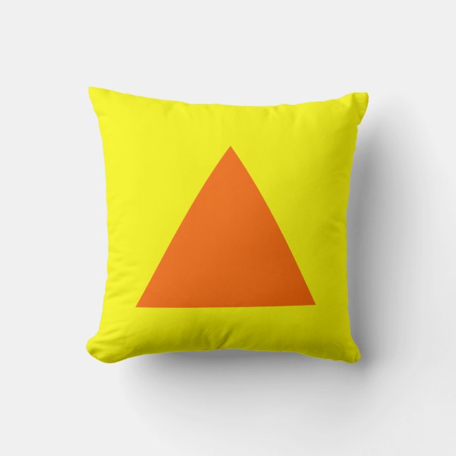 Coussin Couleurs triangles - orange et jaune (Recto)