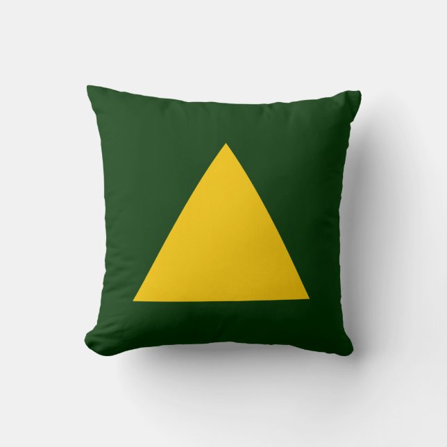 Coussin Couleurs triangles - orange et vert dk (Recto)