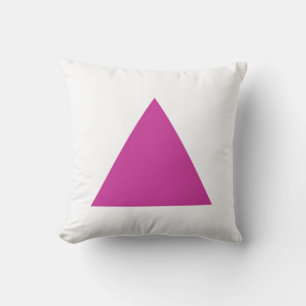 Coussin Couleurs triangles - Rose Dp avec blanc