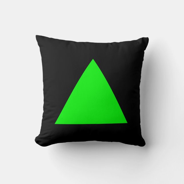 Coussin Couleurs triangles - Vert et Noir (Recto)