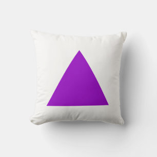 Coussin Couleurs triangles - violet et blanc