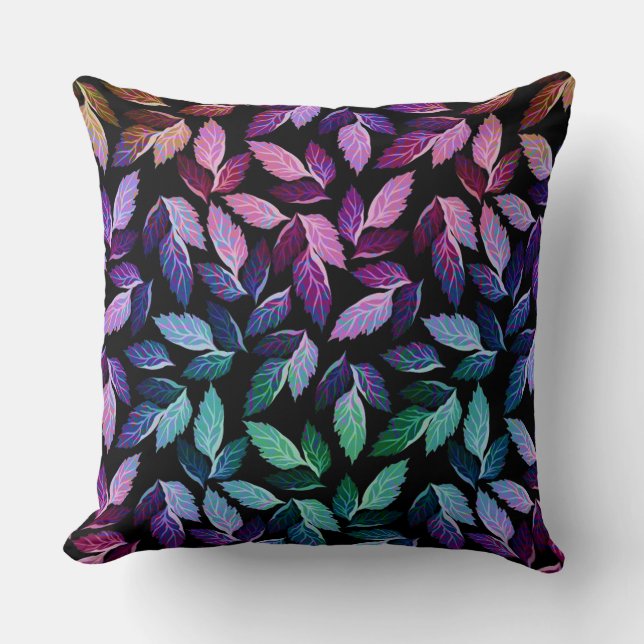 Coussin Couleurs Tropicales Tombant Feuille Jeu d'oreiller (Recto)