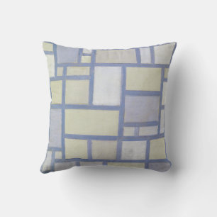Coussin Couleurs vives Lignes gris   Piet Mondrian  