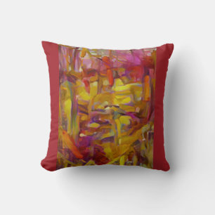 Coussin Couleurs vives "roseaux dans la nature"