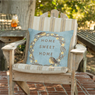 Coussin Country Home Wreath Outdoor Thlow Pillow