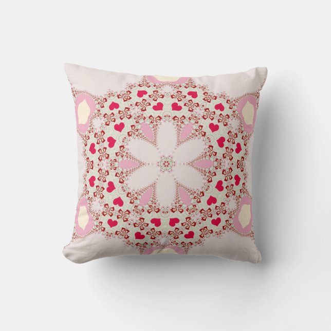 Coussin Country Love Hearts Motif géométrique Cushion (Recto)