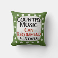 Country Music Review 5 Étoiles Jeu d'oreiller