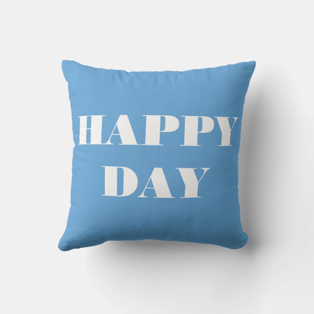 Coussin Coup de Jour Joyeux Bleu clair (Verso)
