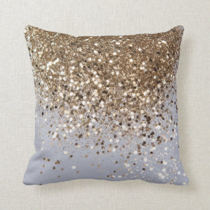 Coussin Coup d'oeil sur la Parties scintillant d'or du Cha