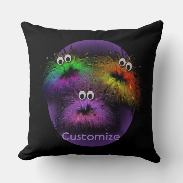 Coussin Coup d'oreiller doux à l'arc-en-ciel flou 2 (Recto)