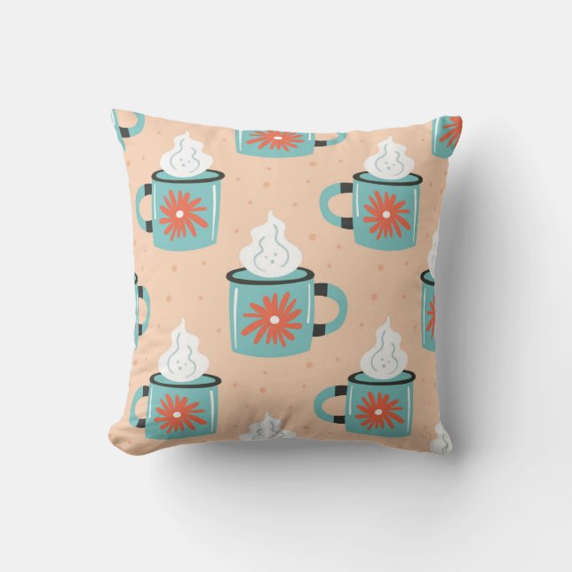 Coussin Coupe bleu clair Motif sans voile. (Recto)