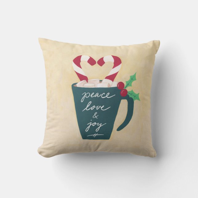 Coussin Coupe de Paix, Amour et Joie (Recto)