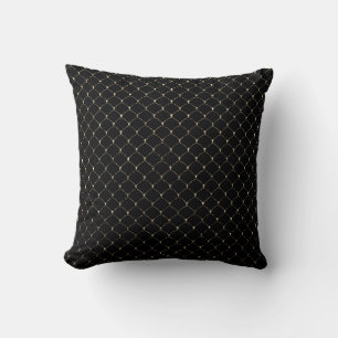 Coussin Coupe d'or Art Déco Black Faux